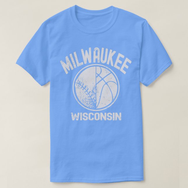 Milwaukee Wisconsin Baseball Basketball T Shirt (Design framsida)