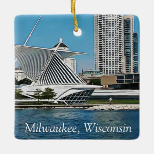 Milwaukee Wisconsin Cheese Head jul Keepsaké Julgransprydnad Keramik