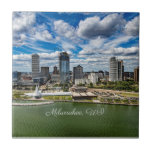 Milwaukee, Wisconsin cityscape-fotografi, Kakelplatta<br><div class="desc">Milwaukee,  Wisconsin,  fotografi av cityscape</div>