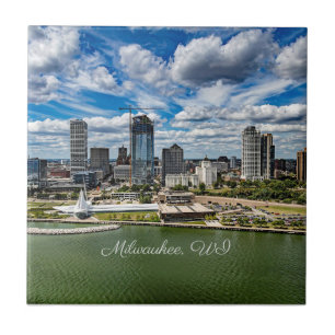 Milwaukee, Wisconsin cityscape-fotografi, Kakelplatta