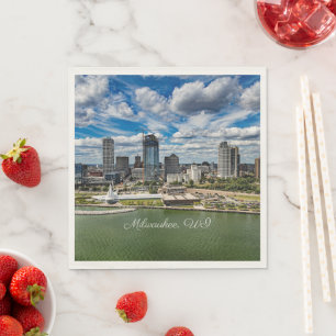Milwaukee, Wisconsin cityscape-fotografi, Pappersservett