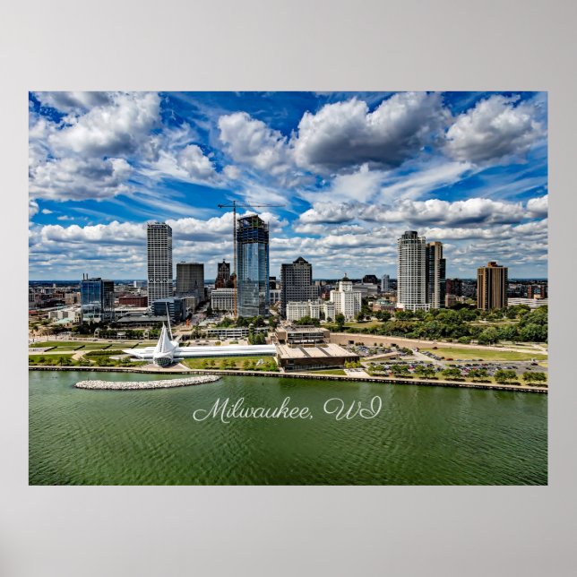 Milwaukee, Wisconsin cityscape-fotografi, Poster (Framsidan)
