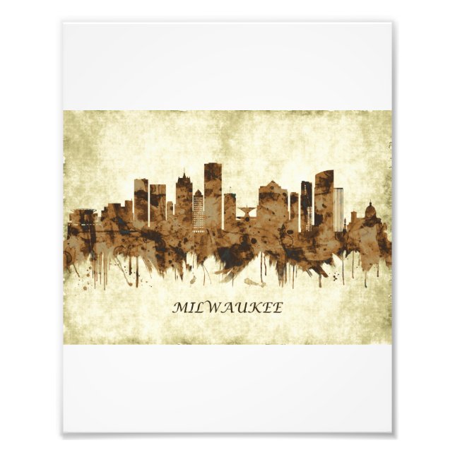 Milwaukee Wisconsin Cityscape Fototryck (Framsidan)