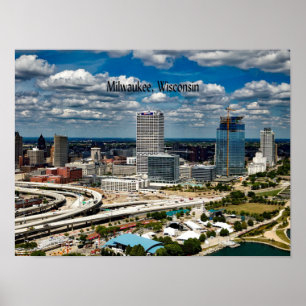 Milwaukee, Wisconsin cityscape Poster