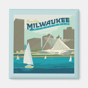 Milwaukee Wisconsin Harbor Brew City Magnet