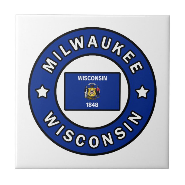 Milwaukee Wisconsin Kakelplatta (Framsidan)