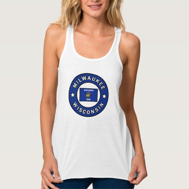 Milwaukee Wisconsin Linne Med Racerback (Framsida)