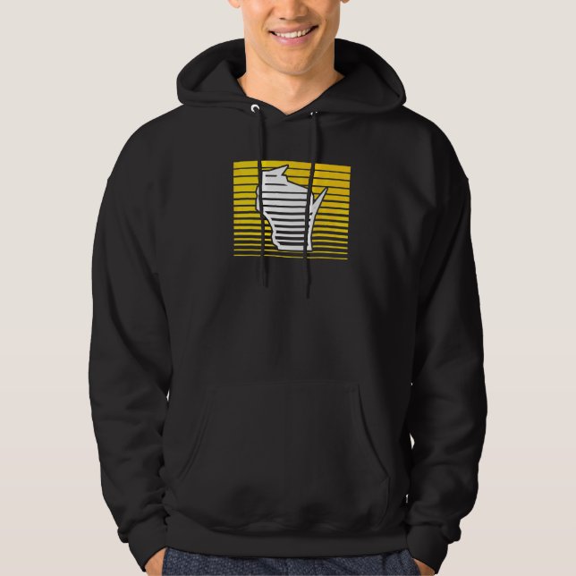 Milwaukee Wisconsin Retro Gradient Ränder Hoodie (Framsida)
