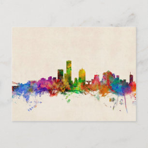 Milwaukee Wisconsin Skyline Cityscape Vykort