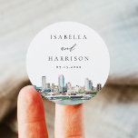MILWAUKEE Wisconsin Skyline Destination Travel Runt Klistermärke<br><div class="desc">Milwaukee Collection har vattenfärgsfärger i Milwaukee,  Wisconsin och en modern typsnittskombination. Den här samlingen är perfekt för den tematiska händelsen för resmål.</div>