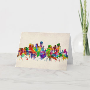 Milwaukee Wisconsin skyline Helgkort