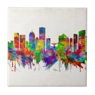 Milwaukee Wisconsin skyline Kakelplatta