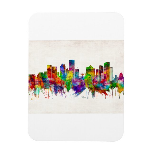 Milwaukee Wisconsin skyline Magnet (Vertikal)