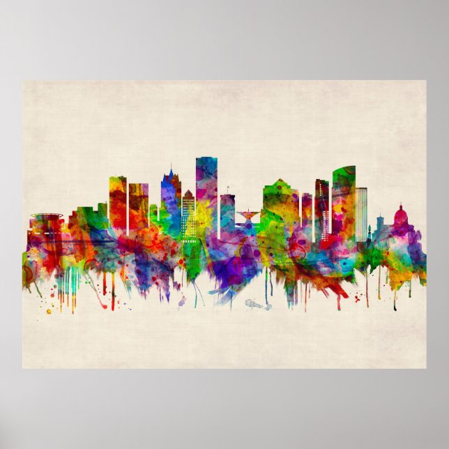 Milwaukee Wisconsin skyline Poster (Framsidan)