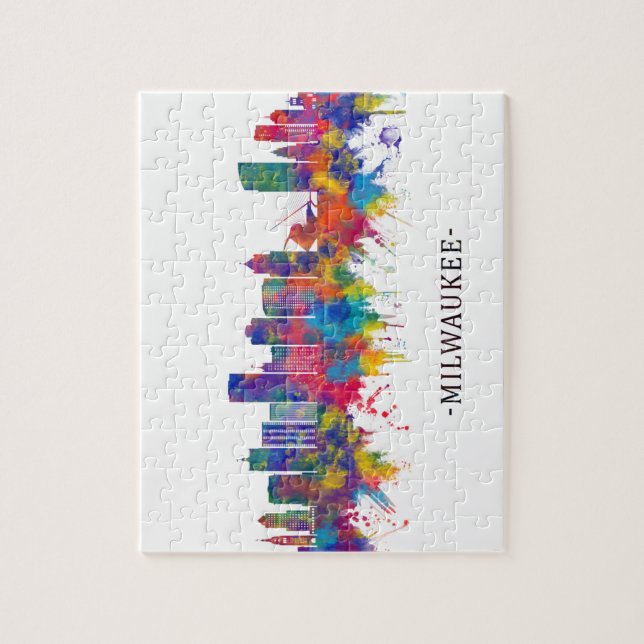 Milwaukee Wisconsin Skyline Pussel (Vertikal)