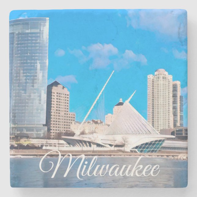 Milwaukee Wisconsin Skyline Stenunderlägg (Framsidan)