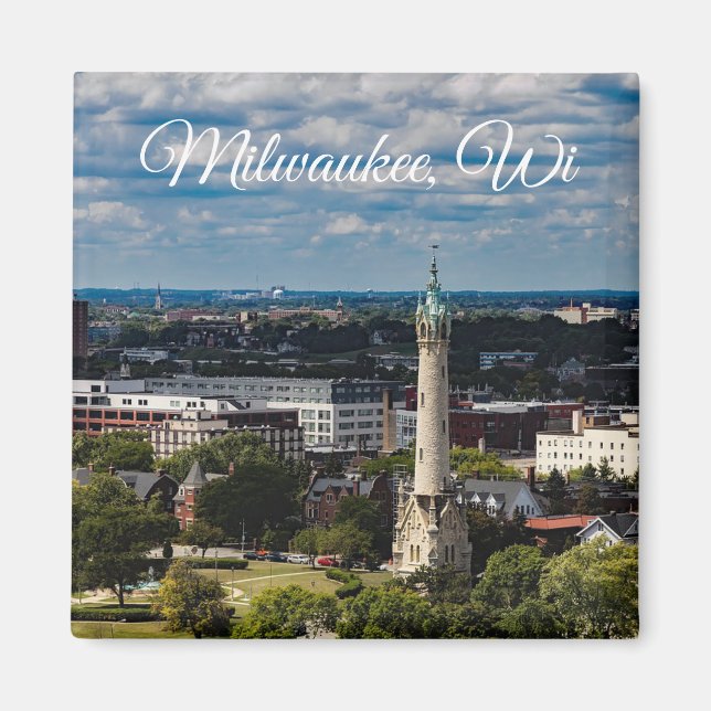 Milwaukee, Wisconsin Souvenir Keepsaké Magnet (Framsidan)