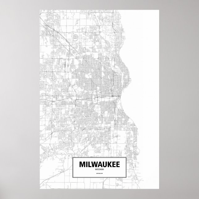 Milwaukee, Wisconsin (svart på vitt) Poster (Framsidan)