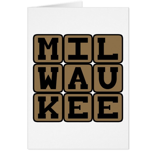 Milwaukee, Wisconsin USA Hälsningskort (Framsidan)