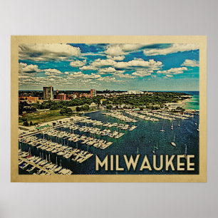 Milwaukee Wisconsin Vintage resor Poster