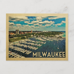 Milwaukee Wisconsin Vintage resor Vykort