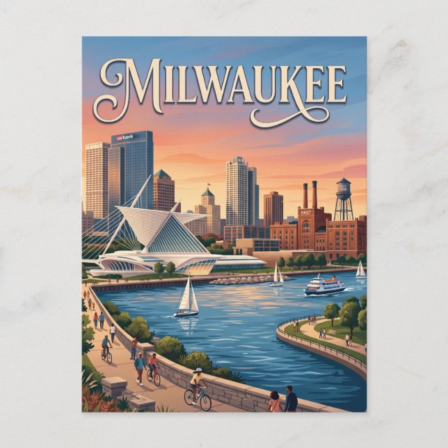 Milwaukee Wisconsin Vykort (Framsida)
