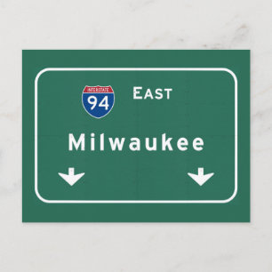 Milwaukee Wisconsin wi Interstate Highway Freeway Vykort