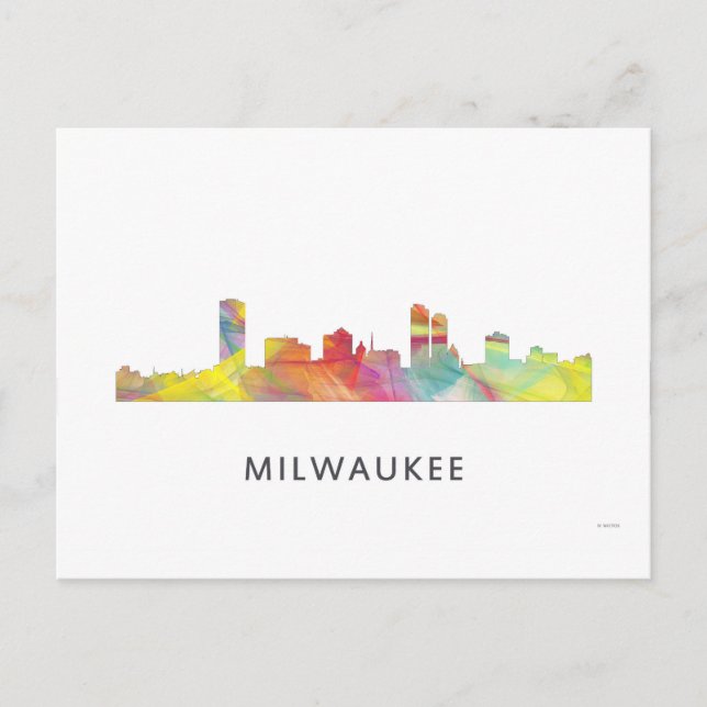MILWAUKEE, WISCONSON SKYLINE WB1 - VYKORT (Framsida)