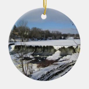 Milwaukeefloden, West Bend, Wisconsin Julgransprydnad Keramik