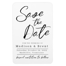 Mimalistisk enkel annoucement utan foto Bröllop Magnet