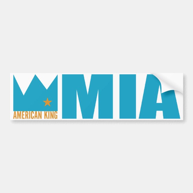 MIMAREbildekal - amerikankung av MIA Bildekal (Framsidan)