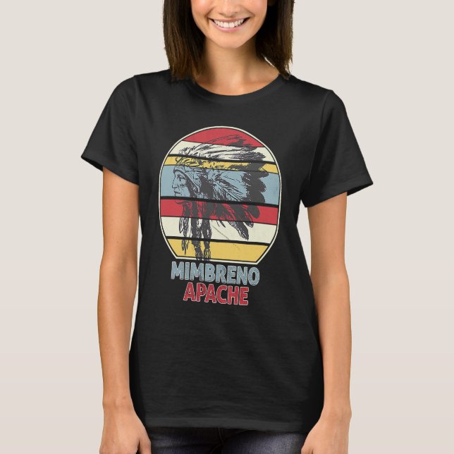 MIMBRENO APACHE Tribe Native Indian Retro T Shirt (Framsida)