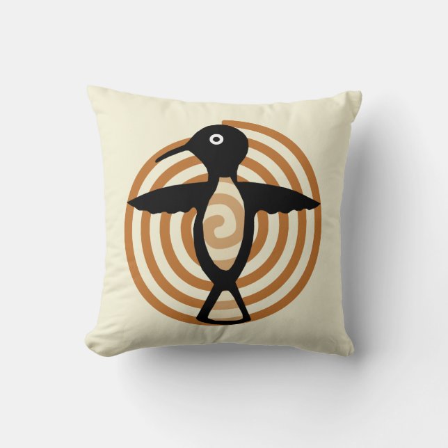 Mimbres Bird Pillow Kudde (Framsida)