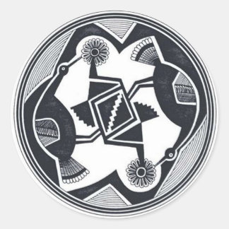 Mimbres Birds-dekal Runt Klistermärke
