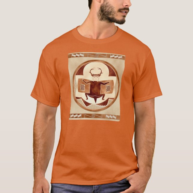 Mimbres Fladdermöss-Hjort-Bison-Man T-shirt (Framsida)