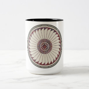 Mimbres krukmakeridesign Två-Tonad mugg
