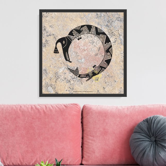 Mimbres Pottery Design Canvastryck (Insitu (Vardagsrum))