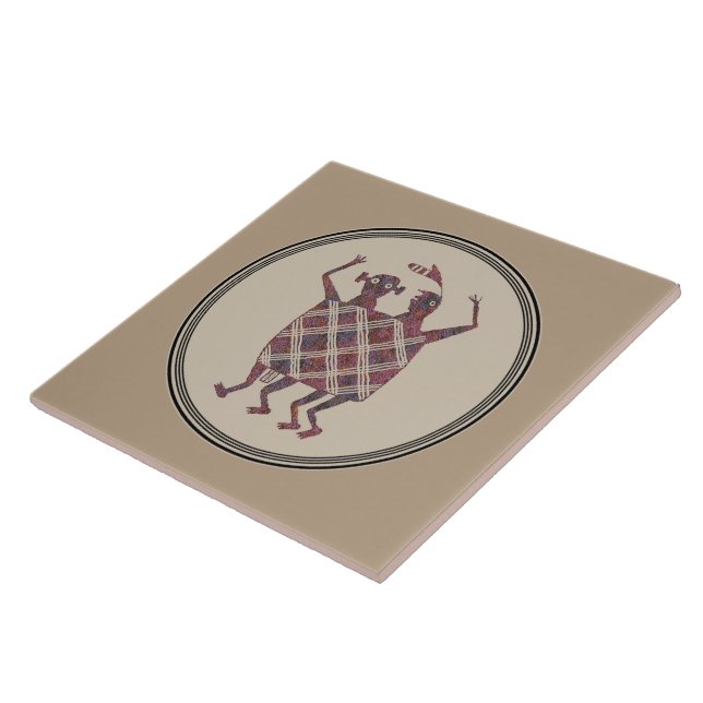 Mimbres Pottery Design Kakelplatta (Sidan)