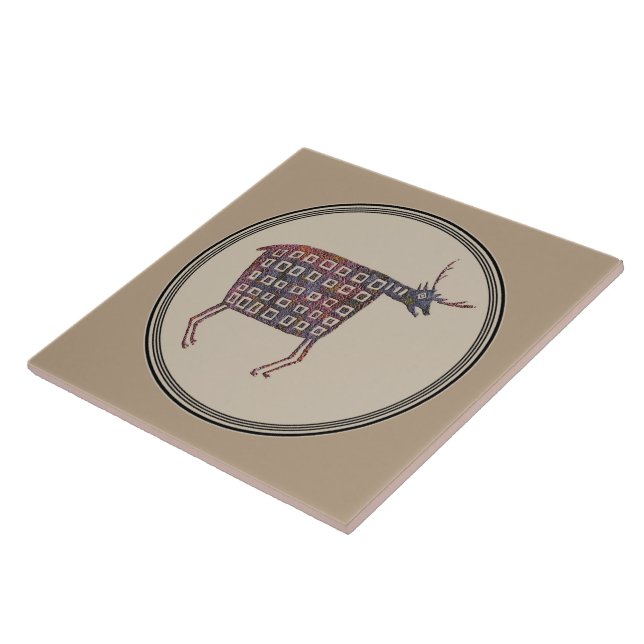 Mimbres Pottery Design Kakelplatta (Sidan)