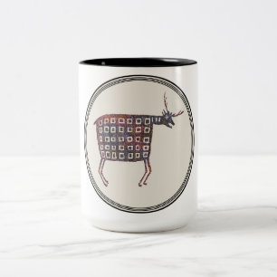 Mimbres Pottery Design Två-Tonad Mugg