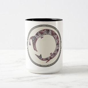 Mimbres Pottery Design Två-Tonad Mugg