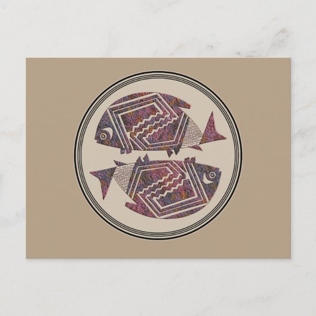 Mimbres Pottery Design Vykort (Framsida)