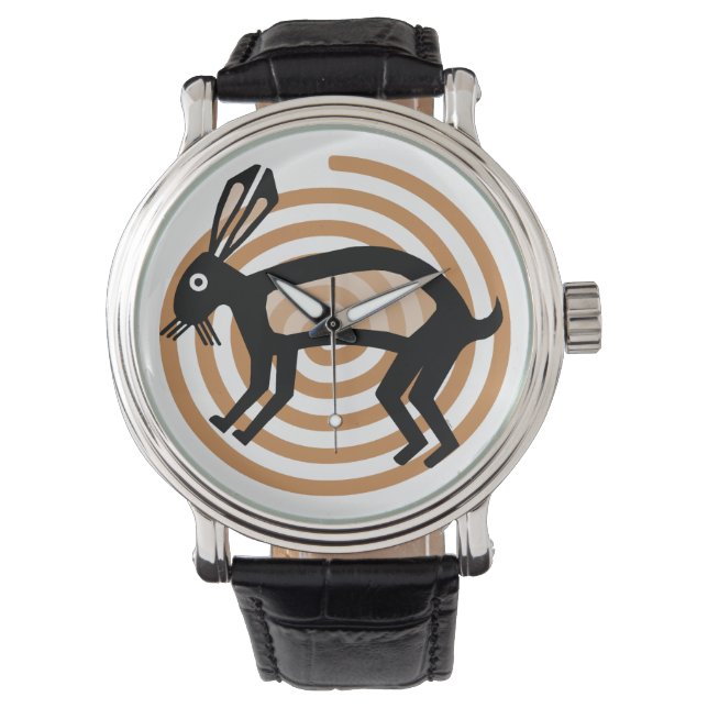 Mimbres Rabbit Art Watch Armbandsur (Framsida)