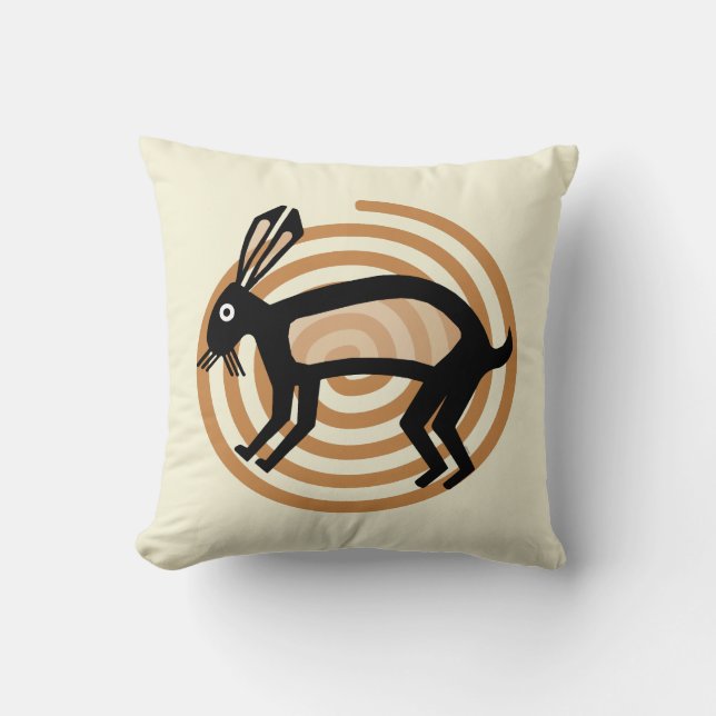Mimbres Rabbit Pillow Kudde (Framsida)