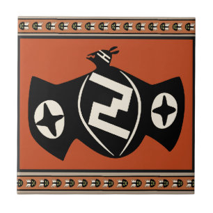 Mimbres-stammens fladdermus kakelplatta