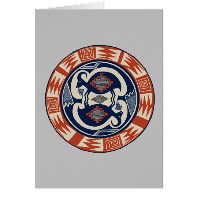 Mimbres Tribal Antelope Hälsningskort (Framsidan)