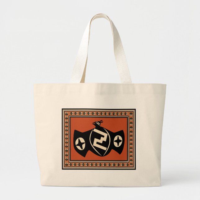 Mimbres Tribal Fladdermus Jumbo Tygkasse (Framsidan)