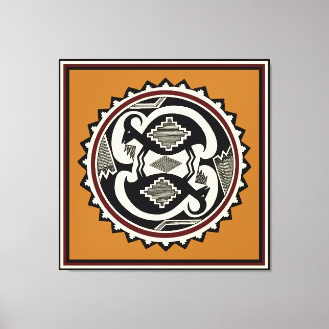 Mimbres Tribal Mt. Getter Canvastryck (Framsida)