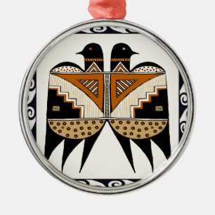 Mimbres Tvillingfåglar Julgransprydnad Metall