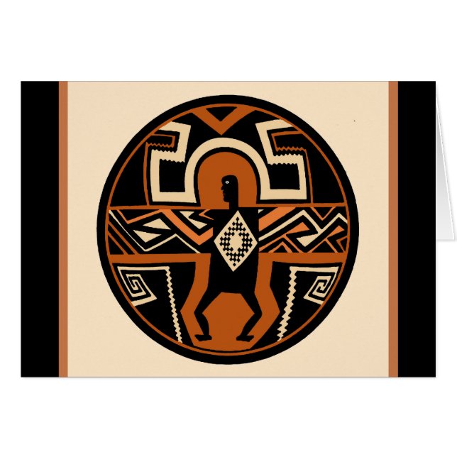 Mimbres Warrior Hälsningskort (Framsidan Horizontal)